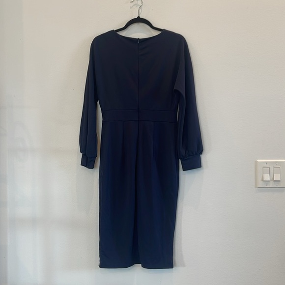Jasambac Navy Blue Dress Long Sleeve Size M - Picture 2 of 5